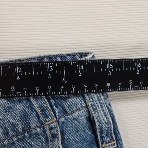 Free People High Rise Major Leagues Cuffed Cropped Jeans in Envy Women's Size 26 - Picture 4 of 8